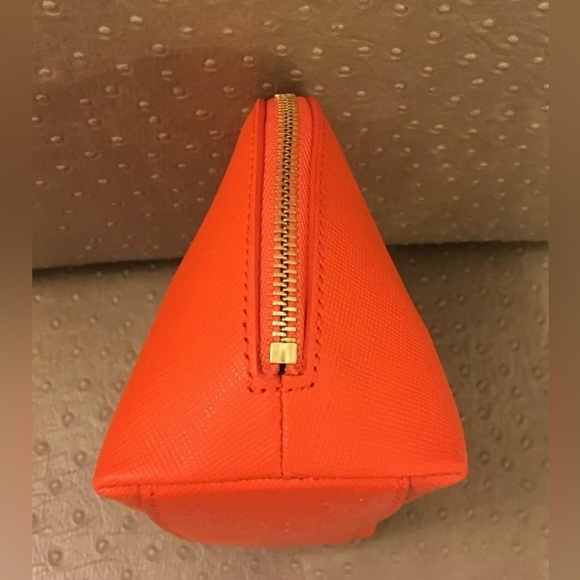 NWB Patek Philippe Orange Epsom Leather Zipper Cosmetic Makeup Bag, Case, Pouch - Picture 9 of 11